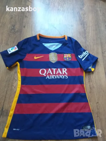 NIKE FC BARCELONA 2015 2016 WOMENS FOOTBALL SHIRT - страхотна дамска тениска КАТО НОВА М, снимка 5 - Тениски - 47669084