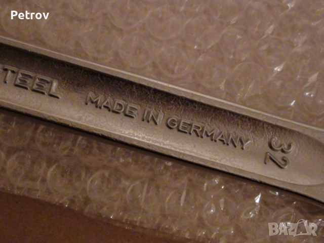 STAHLWILLE - OPEN RING 24 - MADE IN GERMANY - ЧИСТО НОВ ПРОФЕСИОНАЛЕН Ключ 30 x 32 mm / CHROME ALLOY, снимка 7 - Ключове - 51790767