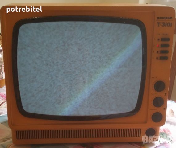 Ретро черно бял телевизор Респром Т-3101 - работещ, снимка 2 - Телевизори - 46142620