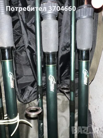 Комплект 3 пръчки 1 макара и калъф с три отделения, снимка 3 - Въдици - 49643046