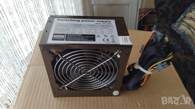 Компютърно захранване 600W Golden Field ATX-S600 Switching Power Supply 120mm FAN, снимка 2 - Захранвания и кутии - 52186960