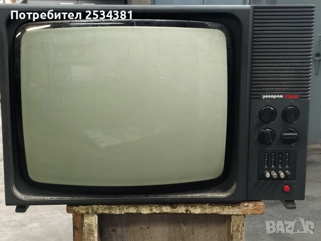 Стар чернобял телевизор Респром Т5001, снимка 2 - Колекции - 54080859
