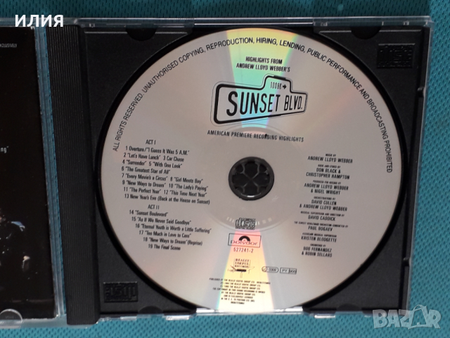 Sunset Boulevard Los Angeles Cast, Andrew Lloyd Webber – 1995 - Highlights From Andrew Lloyd Webber', снимка 7 - CD дискове - 45059521