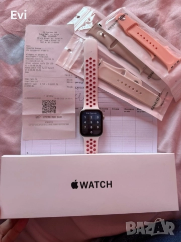 Apple Watch SE 2 (44mm, GPS + Cellular) – като нов, с гаранция + 3 каишки