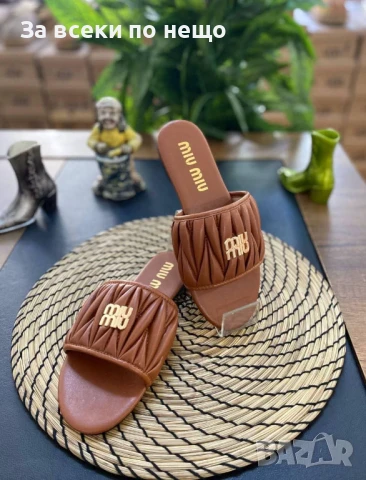 Miu Miu Дамски Чехли Миу Миу - 4 Налични Цвята Код E600, снимка 2 - Чехли - 50945953