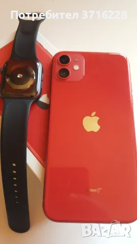 iPhone 11 Red Product DUAL + Apple Watch 4 Cellular, снимка 7 - Apple iPhone - 42804380