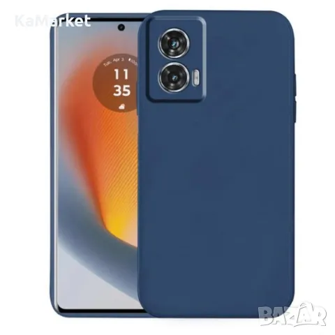 Силиконов кейс iPaky матиран, За Motorola Edge 50 Fusion, Тъмносин, снимка 2 - Калъфи, кейсове - 47884291