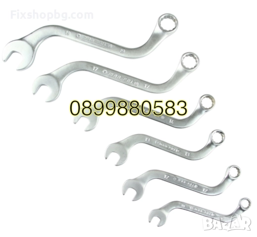 Звездогаечни S-образни ключове 10-19мм 6 части Mar-Pol, снимка 4 - Ключове - 51548665