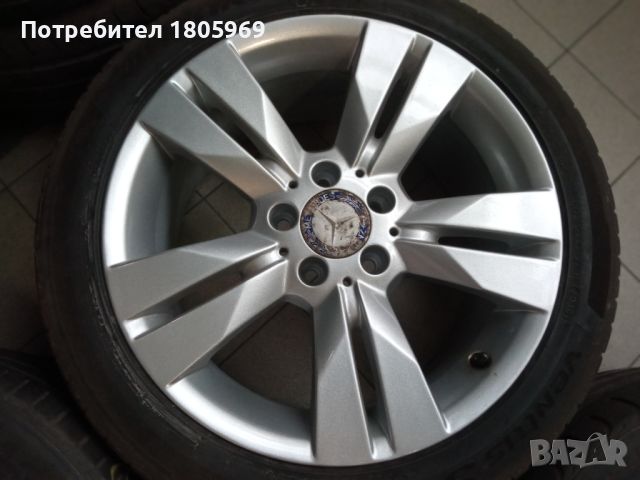 4бр. ал. джанти Mercedes (оригинални) 5x112 , 7,5/8,5 x 17 , ET47/58, снимка 4 - Гуми и джанти - 46778704