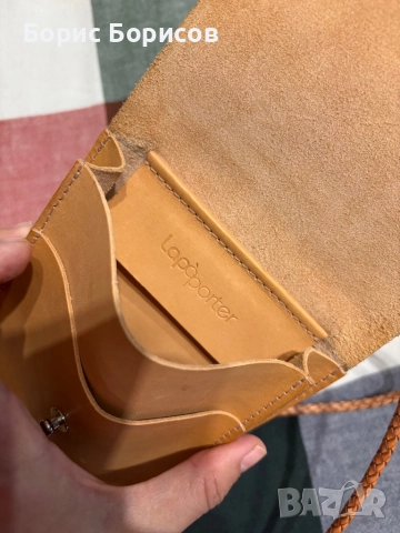 кожена чанта Lapoporter за телефон, снимка 3 - Чанти - 51921880