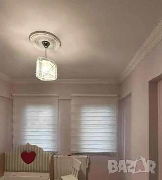 Щори ECD  Ролетни, Текстилни, Двойни, Без пробиване, Включен монтажен материал, Бял,Сив ,Бежов