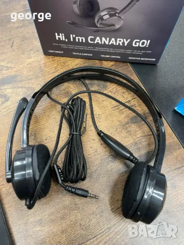 Геймърски слушалки Natec Headset Canary With Microphone Black - нови, снимка 2 - Слушалки за компютър - 47270122