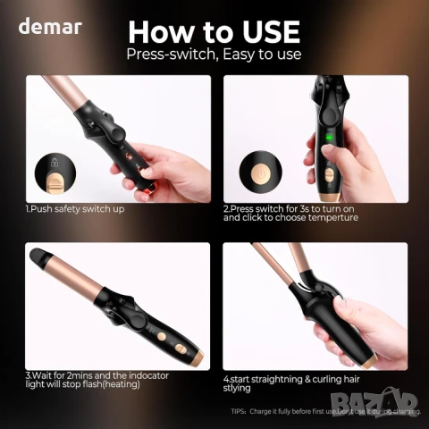 Atopskins USB мини маша, черна, 12L x 4W сантиметра, снимка 7 - Маши за коса - 45617648