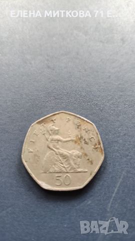 Монета от 50 пенса Великобритания 1998 г.