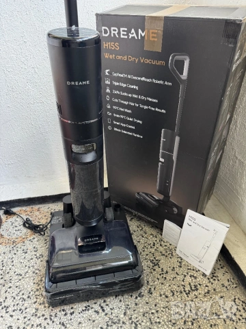 Прахосмукачка за Сухо и Мокро Dreame H15S 21000Pa, AI рамо, 180° Плосък Дизайн, Самопочистване 90°C!