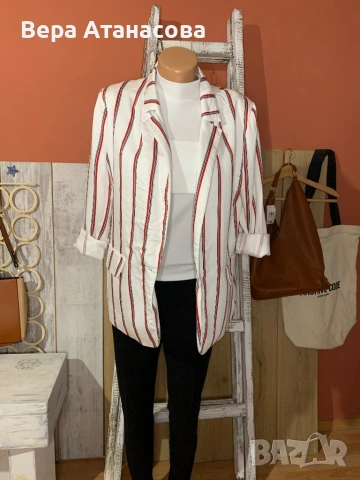 🤍💄🤍 Свежарско сако на райета H&M💃