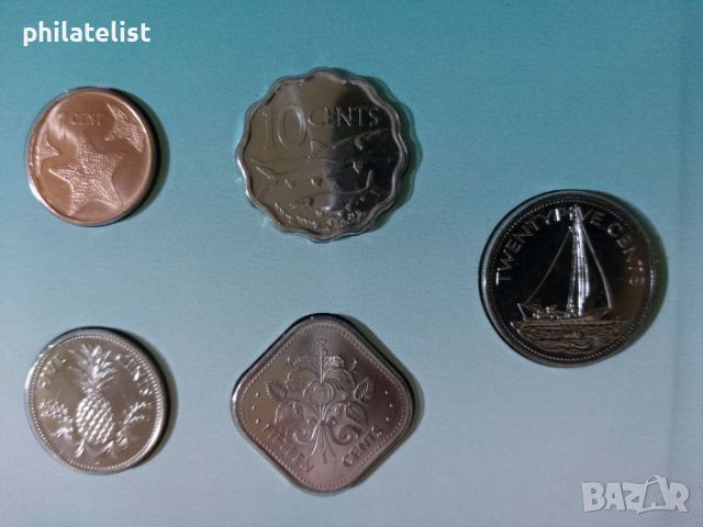 Бахамски о-ви 2005-2007 - Комплектен сет от 5 монети, снимка 2 - Нумизматика и бонистика - 46417451