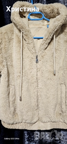 Дамско топло пухено яке, снимка 2 - Якета - 52385763