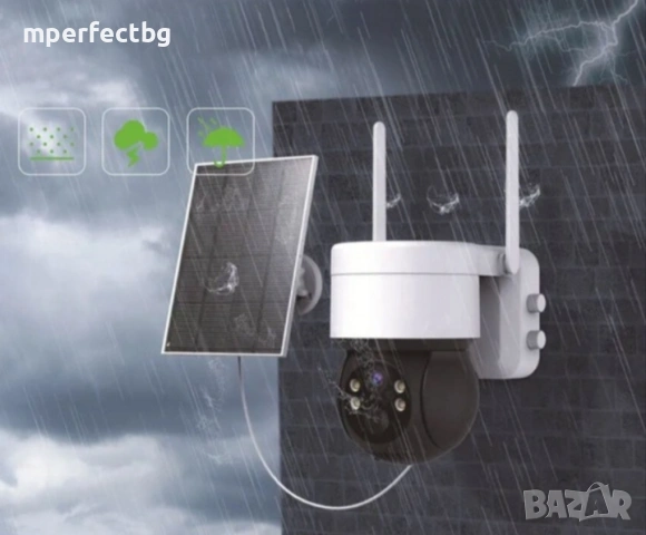 12 МР ICSEE Соларна камера камера за видеонаблюдение с соларен панел , снимка 4 - HD камери - 54119529