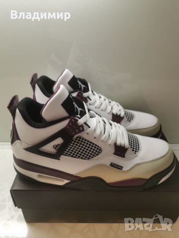 Nike Air Jordan 4 Retro PSG Мъжки Обувки 46 EUR+ Кутия., снимка 3 - Маратонки - 46454248