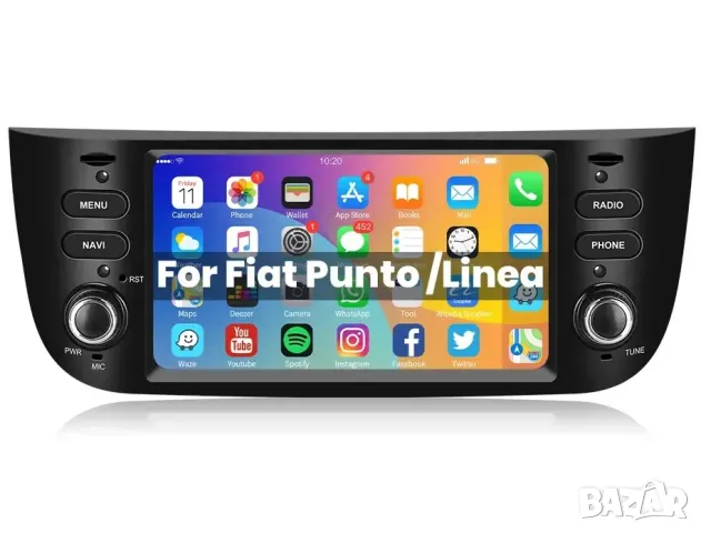 Мултимедия за Fiat Punto, Linea, Punto Grande, Навигация, Двоен дин, дисплей, Андроид плеър, Android, снимка 3 - Аксесоари и консумативи - 50047624