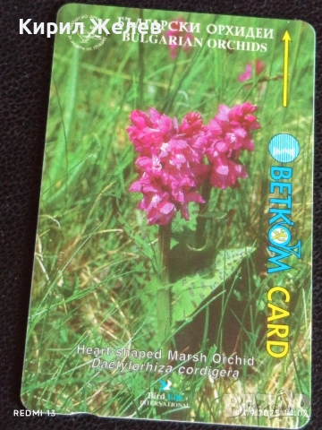 Две фонокарти МОБИКА, БЕТКОМ тема ЦВЕТЯ ОРХИДЕИ за КОЛЕКЦИЯ ДЕКОРАЦИЯ 38849, снимка 4 - Колекции - 51678577