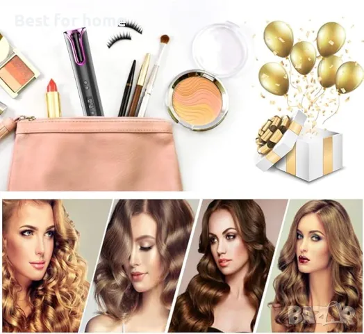  Акумулаторна автоматична маша за коса THCL с 6 температурни таймера, , снимка 6 - Маши за коса - 49825618