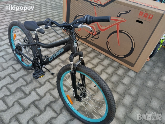 CROSS Алуминиев велосипед 24" SPEEDSTER boy 2db черен/син, снимка 5 - Велосипеди - 53561371