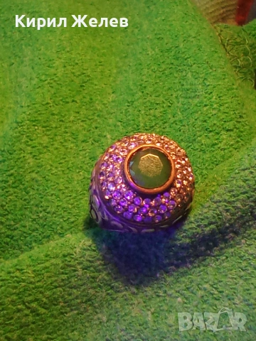 Винтидж сребърен пръстен стил Хюрем султан с НЕФРИТ орнаментиран ювелирно бижу 51826, снимка 15 - Пръстени - 52983143