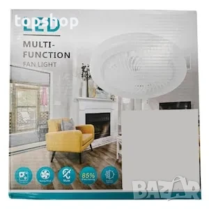 Модерен LED таванен вентилатор с осветление, снимка 3 - Лампи за таван - 50493274