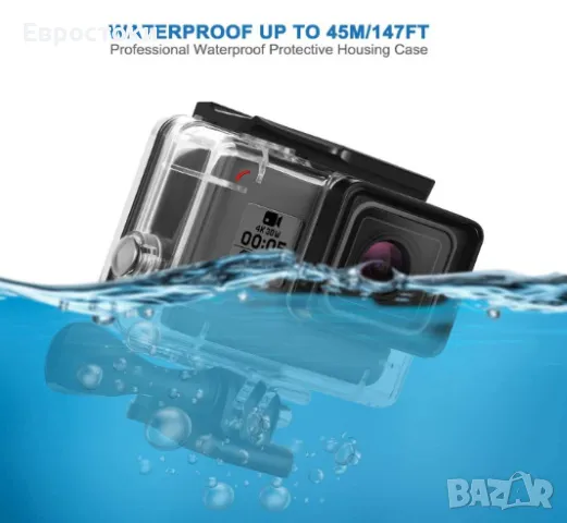 Kuptone водоустойчив калъф за GoPro Hero 7/(2018) 6/5 черен, 45 м защитен корпус за подводно гмуркан, снимка 6 - Чанти, стативи, аксесоари - 48524731