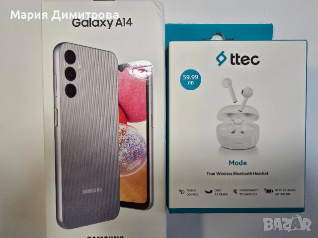 Samaung Galaxy A14 64 GB RAM с подарък слушалки, снимка 2 - Samsung - 53228186