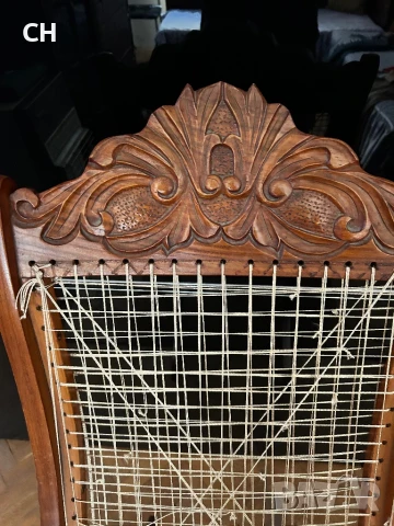 Масивен автентичен люлеещ стол, снимка 2 - Антикварни и старинни предмети - 51421725