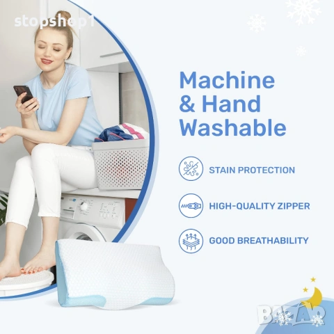 Калъфка за възглавница Derila Cooling - Оптимален контрол на температурата за вашата възглавница от , снимка 3 - Възглавници - 53827026