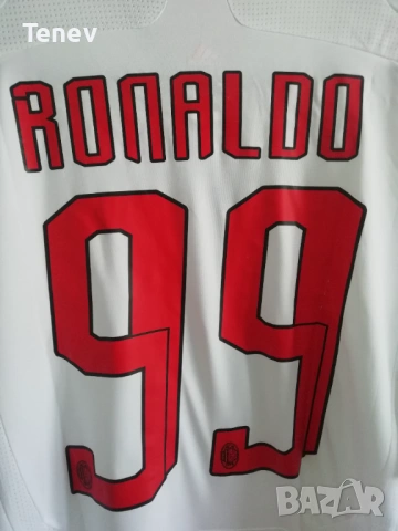 AC Milan #99 Ronaldo Nazario Adidas Оригинална тениска фланелка екип Роналдо Милан 2007-2008 away , снимка 3 - Тениски - 53060373