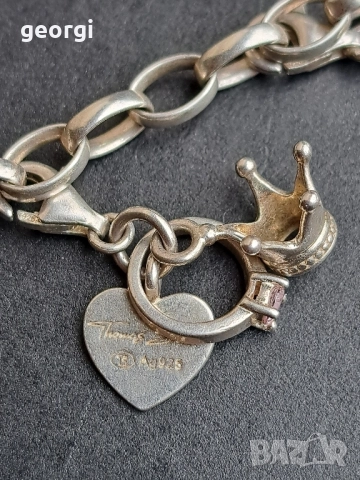сребърна гривна Thomas sabo Charm club със 7 талисманчета , снимка 13 - Гривни - 52591364