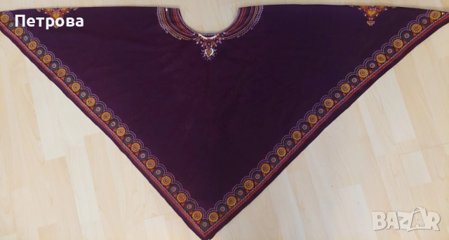 Ефектна празнична блуза тип пончо - подходящ подарък за НГ, снимка 5 - Туники - 52428284