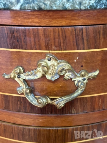 Дървено шкафче с мрамор, снимка 4 - Антикварни и старинни предмети - 53922595