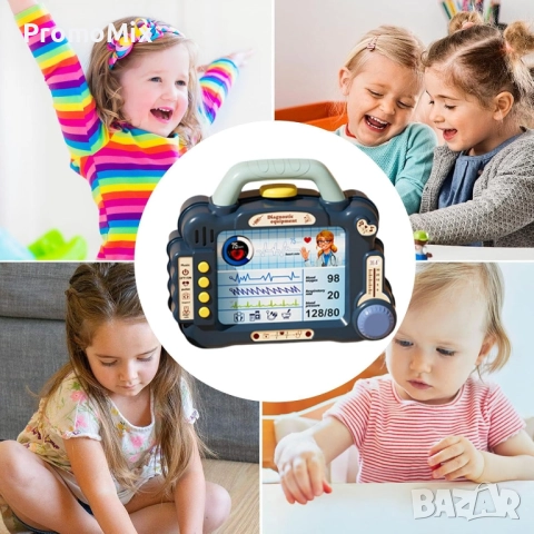 Детски медицински комплект в куфарче Doctor 6906 blue 36 части Детски лекарски комплект Син, снимка 2 - Образователни игри - 51495460