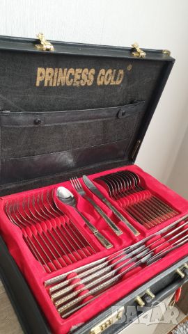 Комплект прибори за хранене PRINCESS GOLD в куфар, снимка 4 - Прибори за хранене, готвене и сервиране - 45595055