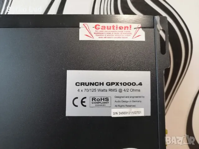 Crunch Gpx 1000.4, снимка 8 - Ресийвъри, усилватели, смесителни пултове - 48968643