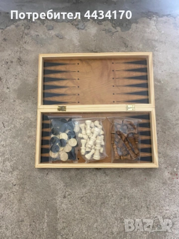 Спешно! Комбинирана игра 2-в-1: Шах и Табла – Пълен комплект – Отлично състояние, снимка 2 - Шах и табла - 53345989