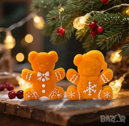 Молд коледно мече два вида , снимка 5 - Форми - 51144094