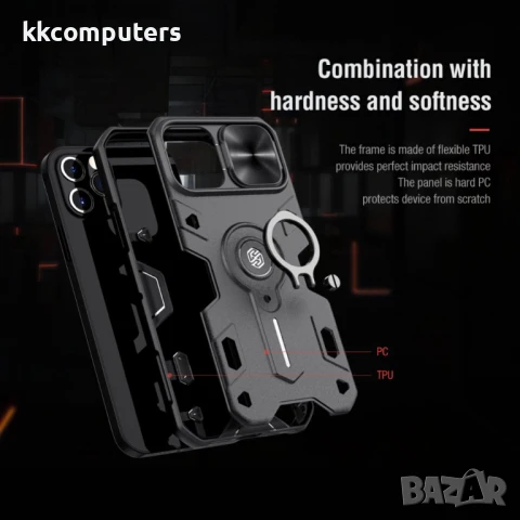 Apple iPhone 12 Pro/12 NILLKIN CamShield Удароустойчив Калъф и Протектор , снимка 10 - Калъфи, кейсове - 51121725