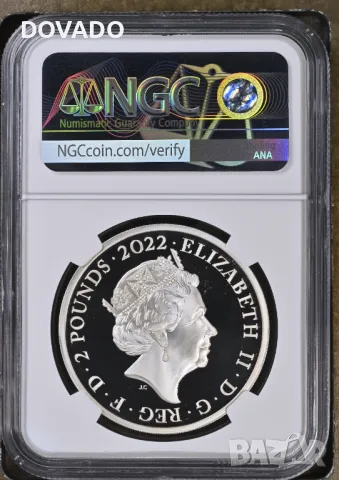 2022 Rolling Stones - 1oz £2 - NGC PF70 - Цветна Сребърна Монета от Серията "Музикални Легенди", снимка 2 - Нумизматика и бонистика - 47121002