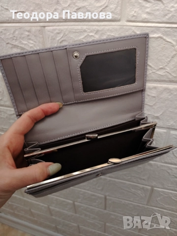 Дамско портмоне, цвят лавандула , снимка 2 - Портфейли, портмонета - 52905230