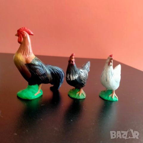 Колекционерска фигурка Schleich Rooster Chicken 1983 13014, 13011, 13018, снимка 6 - Колекции - 45933163