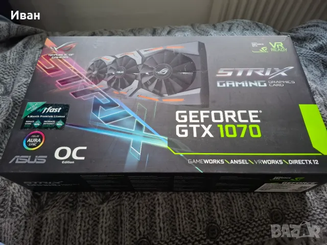 Видео карта gtx 1070 asus rog strix oc edition, снимка 6 - Видеокарти - 49226639