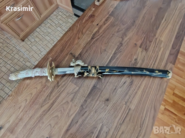 Японски самурайски меч, снимка 3 - Други ценни предмети - 53539133
