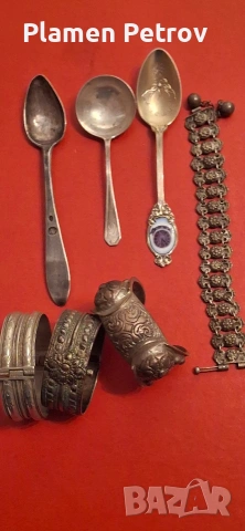Колекционерска чиния сребърни лъжички и рогатки , снимка 9 - Колекции - 28403331